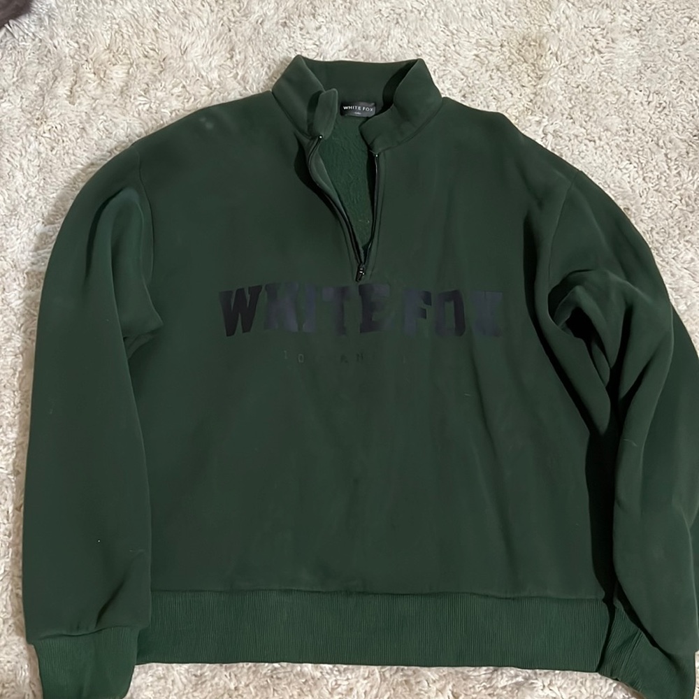 Green half zip jacket